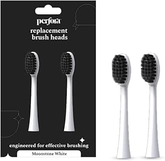 Perfora Brush Heads (Pack of 2) for Electric Toothbrush (Moonstone White)