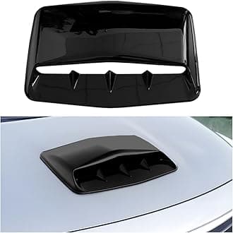 Car Hood Vents, Vehicle Scoop Turbo Bonnet Hood Air Flow Intake Cover, Automotive Exterior Decorative Engine Cooling Intake Vent Trim Accessories, Universal for SUV RV Truck (Black)