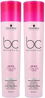 Schwarzkopf Professional pH 4.5 Color Freeze Silver Micellar Shampoo Bonacure for Grey and Light Hair 250 ml, Pack of 2