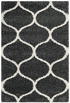 ZBLER Carpet Shaggy Super Soft Carpet for Home & Living Room (8x10 feet, Grey Design)
