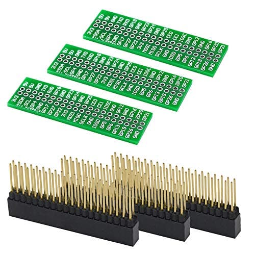DIGOBAY 3pcs GPIO Pin Map PCB Reference Pinout Board with Extra Tall Pin Header Socket for Raspberry Pi 4B 3B+ 3B 2B B+ A+