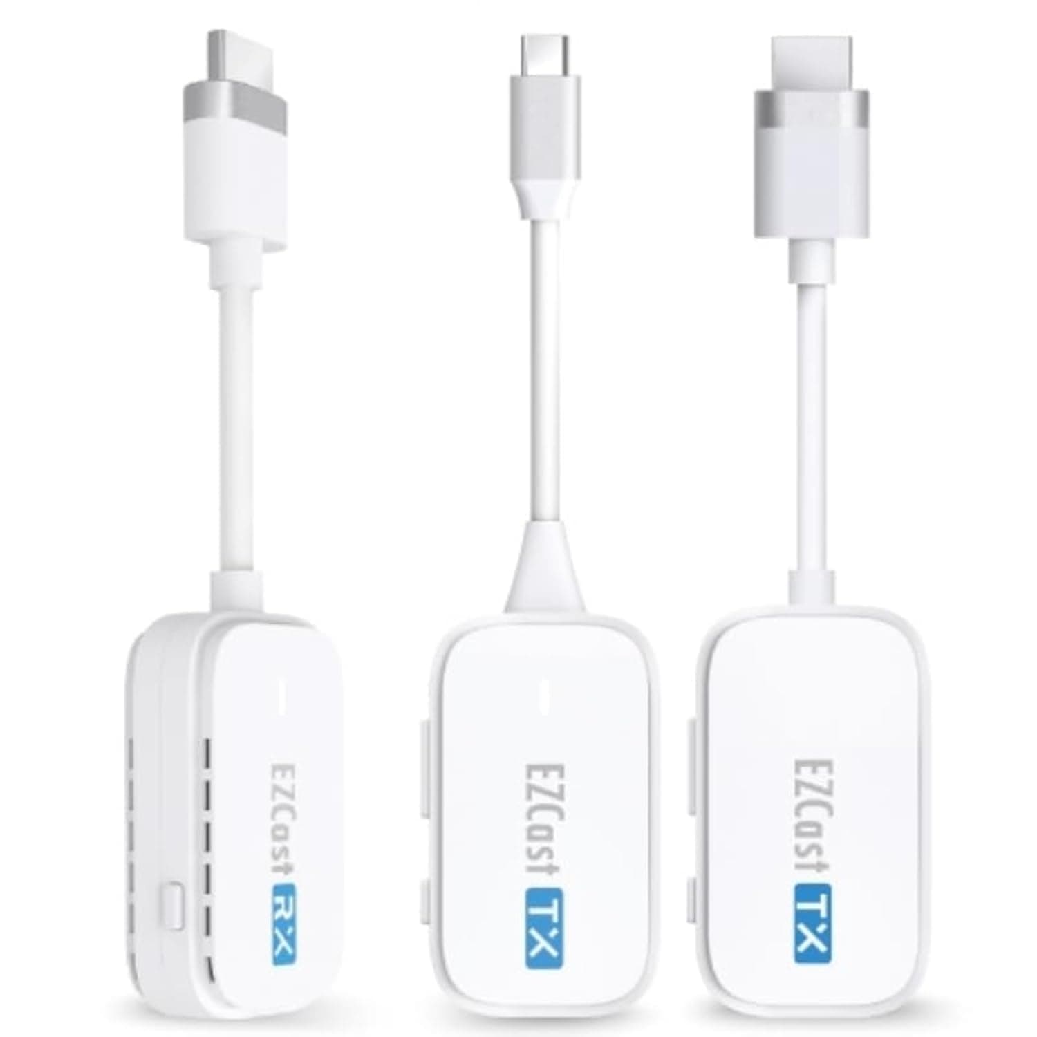 EZCast Wireless Transmitter & Receiver Kit – HDMI & Type-C Transmitter and HDMI Receiver, Ultra-Low Latency, Plug & Play for PC, Laptop, Projector