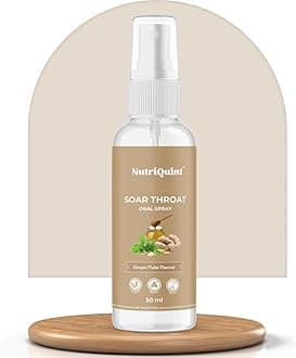 - Curcumin Soar Throat & Cough Relief Spray with Ginger, Honey, Tulsi | Natural Ingredients | Fast Recovery in Cough,Cold & Flu |Increase Immunity - 30 ml