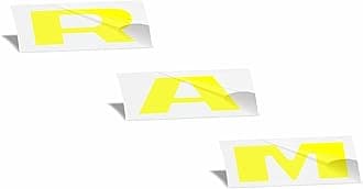 RAM Tailgate Emblem Overlay Decal Stickers 2025-2026 Ram 1500 (Color: Bright Yellow)