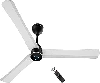 atomberg Renesa Halo Smart Ceiling Fan 1200mm, 5-star BLDC fan,Remote Ceiling fan for Home, Works with Alexa, 65% Energy Saving, High Air Delivery, LED Speed Indicator, Newly Launched (White & Black)