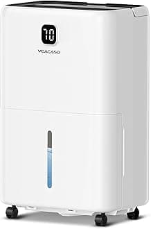 80 Pint Dehumidifier for Basement & Home up to 5500 sq.ft, Smart Humidity Control, Auto Defrost, Quiet Sleep Mode, Drain Hose Included, 3 Modes & 24H Timer