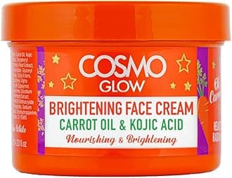 Cosmo Glow Skin Care Oh Carrot Brightening Face Cream 125ml/4.22fl.oz, Made With Carrot Oil & Kojic Acid, Face Moisturizer For Women & Men, Day & Night Face Cream, Ultra Rich, Daily Moisturizers
