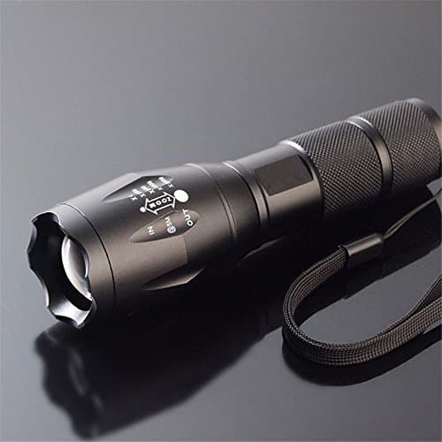 Powerful LED Zoomable Flashlights 3 Modes Torch Mini Flash Light Bike Pocket LED Zoomable Lantern For Kids (black)