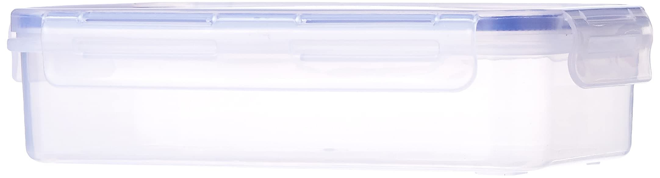 Lock & Fresh 220 Plastic Storage Container For Storing grains, pulses, rice, wheat etc - 900 ML, Transparent Clear, medium (LOCK&FRESH220) (22.5 x 13.5 x 6.5cm)