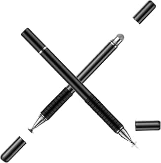ORIbox Universal Stylus Pencil, Disc Stylus Touch Screen Pens for All Capacitive Touch Screens Cell Phones(2 in 1 Precision Series), Black (Oribox Stylus Pen P1PEN)