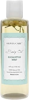 Olivia Care Body Oil Eucalyptus Mint Vegan & Natural | Hydrating & Moisturizing - Infused with VITAMIN E, K & Omega Fatty Acids - Refreshing Fragrance - (Eucalyptus Mint)