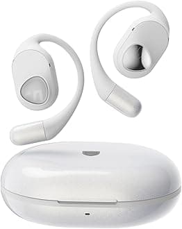 SoundPEATSOpen Ear Headphones Over Ear Buds, Upgraded Gofree2 Bluetooth V5.3 Stereo Earbuds with Bass Boost, 35Hrs Sports Earphones with Earhooks, IPX5 Waterproof Headsets for Workouts,Stable Comfort