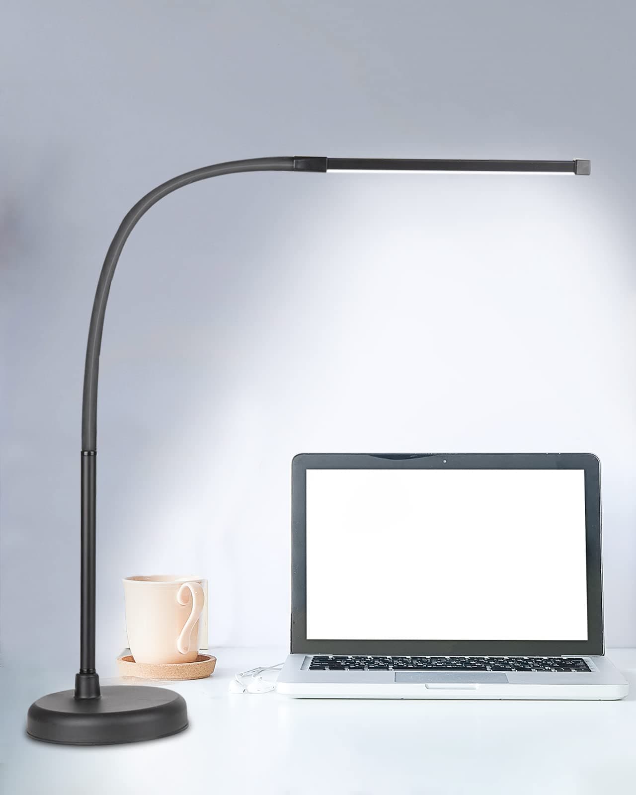 LED Desk Lamp, Swing Arm Architect Task Lamp with Long Flexible Gooseneck, 3 Color Modes, and USB Adapter, Dimmable Desk Light for Home/Office/Drafting/Reading/Piano