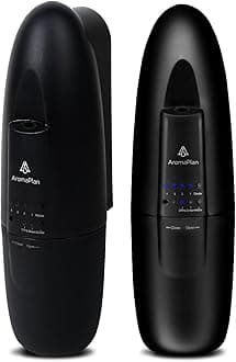 AROMAPLAN Authentic Portable Diffuser - 2 Pack - Up to 500 Sq. FT Coverage - Nanotechnology Plug in Oil Diffuser for Essential Oils -for Home and Office - Wall Silent & Waterless Oil Diffuser (Black)