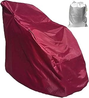 COOSOO Full Body Shiatsu Massage Chair Protector - Waterproof & Dustproof, Universal Zero Gravity Single Recliner Chair Cover - Folding with Zipper (160 x 100 x 140cm/63 x 39 x 55inch, Wine Red)