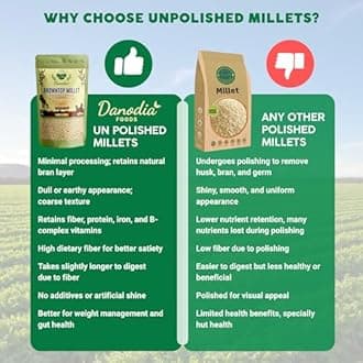 Danodia Browntop Millet Unpolished Whole Grain 950g | Chotti Kangni/Andu Korralu/Korale | Natural & Gluten-Free, High Fiber & Protein, Heart-Healthy, Ideal for Porridge, Rotis & Baking