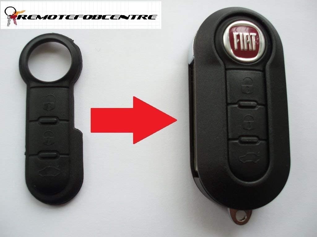 Replacement 3 button remote button pad for Fiat 500 Panda remote flip key fob