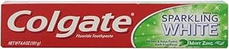 Colgate, Sparkling White Baking Soda Anticavity Fluoride Toothpaste Zing oz, Mint, 6 Ounce