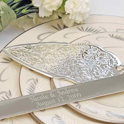 Personalized Vintage Cake Server Set