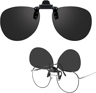 Trysee Polarized Flip Up Clip on Sunglasses Over Prescription Glasses for Men Women Polarized Anti Glare