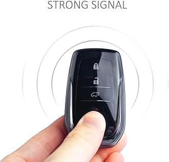 JVCV® Soft TPU Transparent Cover Compatible with Toyota Fortuner, Hilux, Innova Crysta, Fortuner Legender, Innova HyCross, Land Cruiser 2B/3B Smart Key (Transparent Black).