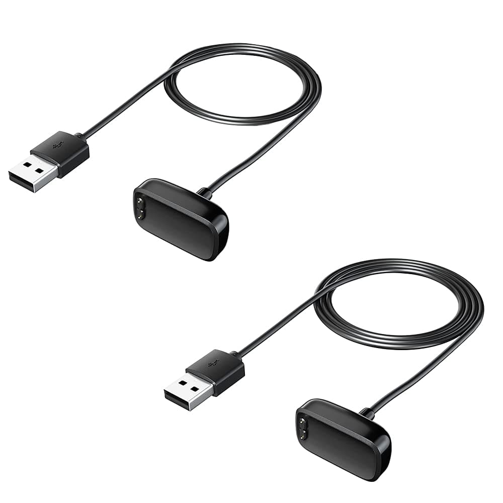 AWINNER Compatible with Fitbit Charge 5/Luxe Charger Cable,Replacement USB Charging Dock Stand for Fitbit Luxe Smart Watch 2 Pack