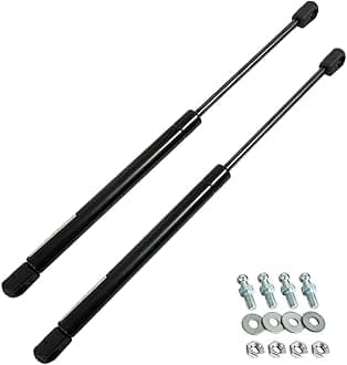 YSIL 15 Inch 45Lb Gas Struts Shock Lift Supports Gas Prop Spring Struts for Cars Pickup Truck Cap Camper Shell Rear Window RV Door Strut Leer Topper Canopy Toolbox Cabinet Floor Hatch Pack of 2