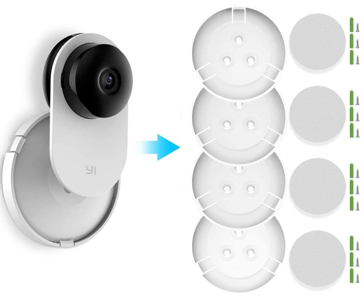(Pack of 2) Yi Home Camera Mi Home Security Camera Wall Mount, KASMOTION 360 Degree Swivel Camera Bracket Holder Customized for Mi/Yi Home Security Camera