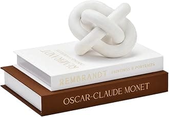 Decorative Books for Home Aesthetic Fake Books for Modern Linen Covered Photo Storage Keepsake Box for Coffee Table Farmhouse Set of 2(Brown-White)