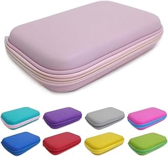 Fashion Stationery Pencil Cases for Boys Girls Kids Teenagers Large Hard Pencil Case Hardtop Hard Shell Case Travel Box Kids Girls Boys Gaming Device Storage Case (Light Pink)