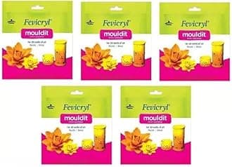 Modelistic Fevicryl Mould It Clay Set for Modelling and Sculpting, Air Dry Clay for Art and Craft, Gift for Artists, Students, Children (Pack of 5) Each/1 Packet Contain 50 g of Mouldit Clay