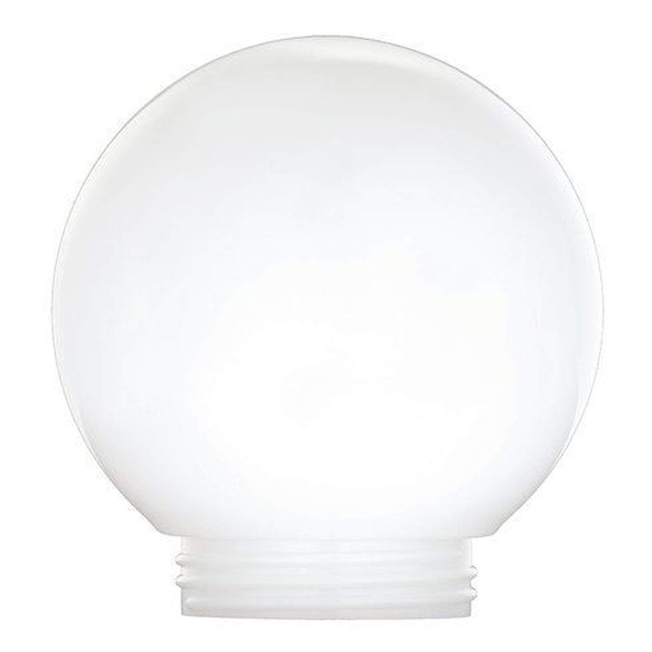 KastLite 8" White Acrylic Lamp Post Globe | Smooth Textured with 3.24" Screw Neck | Manufactured in the USA