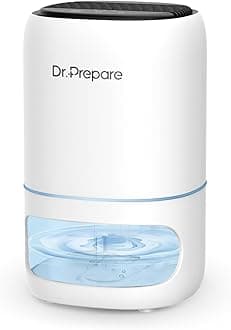 DR.PREPARE Dehumidifiers for Home, 2-in-1 Dehumidifier and Air Purifier with Filter, Auto Off & Timer, Ultra Quiet, Low Energy Portable Small Electric 1000ml Dehumidifier for Bedroom Bathroom Wardrobe