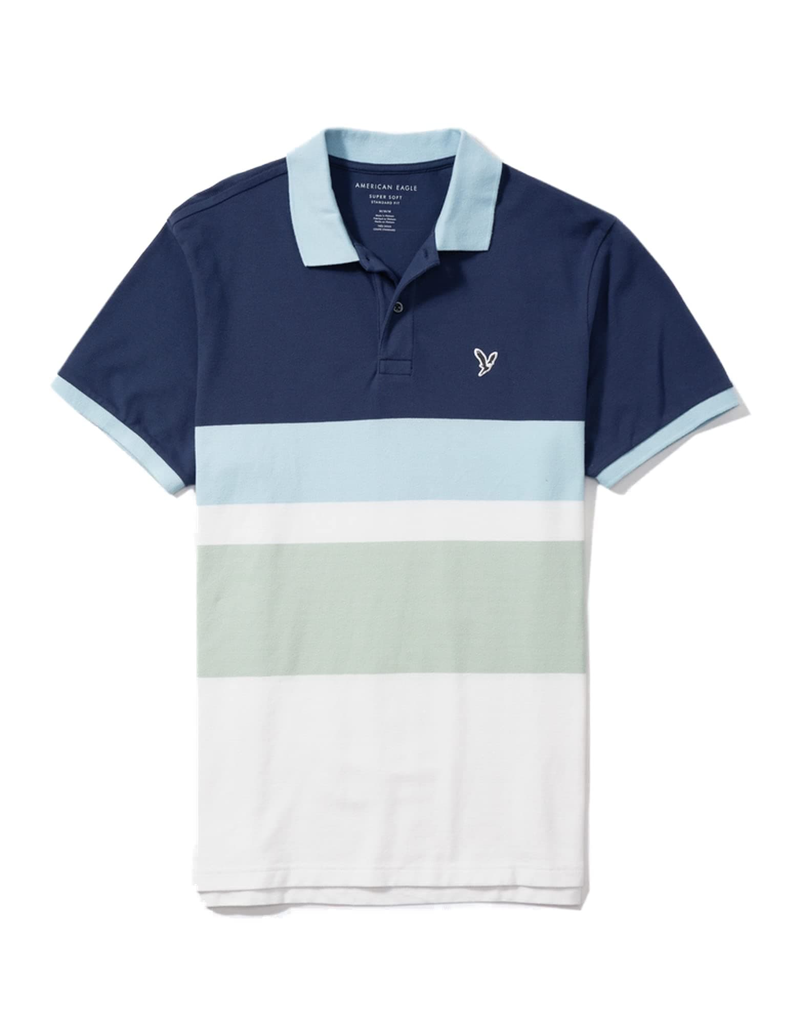 American EagleMen Striped Polo Shirt