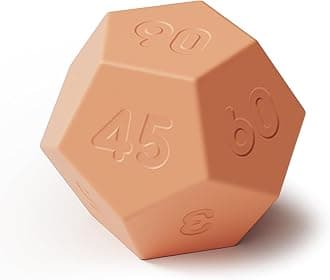 mooas Dodecagon Time Ball Rechargeable Mini Timer, 11 Preset Times, Pomodoro Timer, Sound/Vibrate/Mute, Easy to Use, Sand Peach