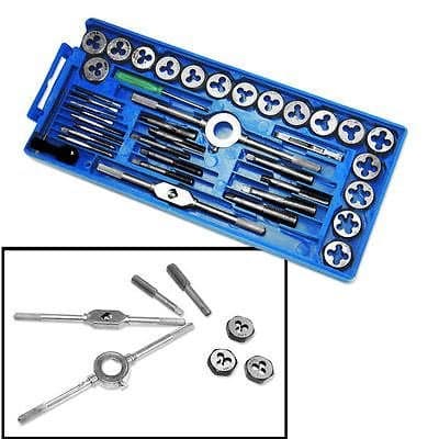 Metric Tap and Die | 40pc Set Tapping Threading Chasing Storage Case