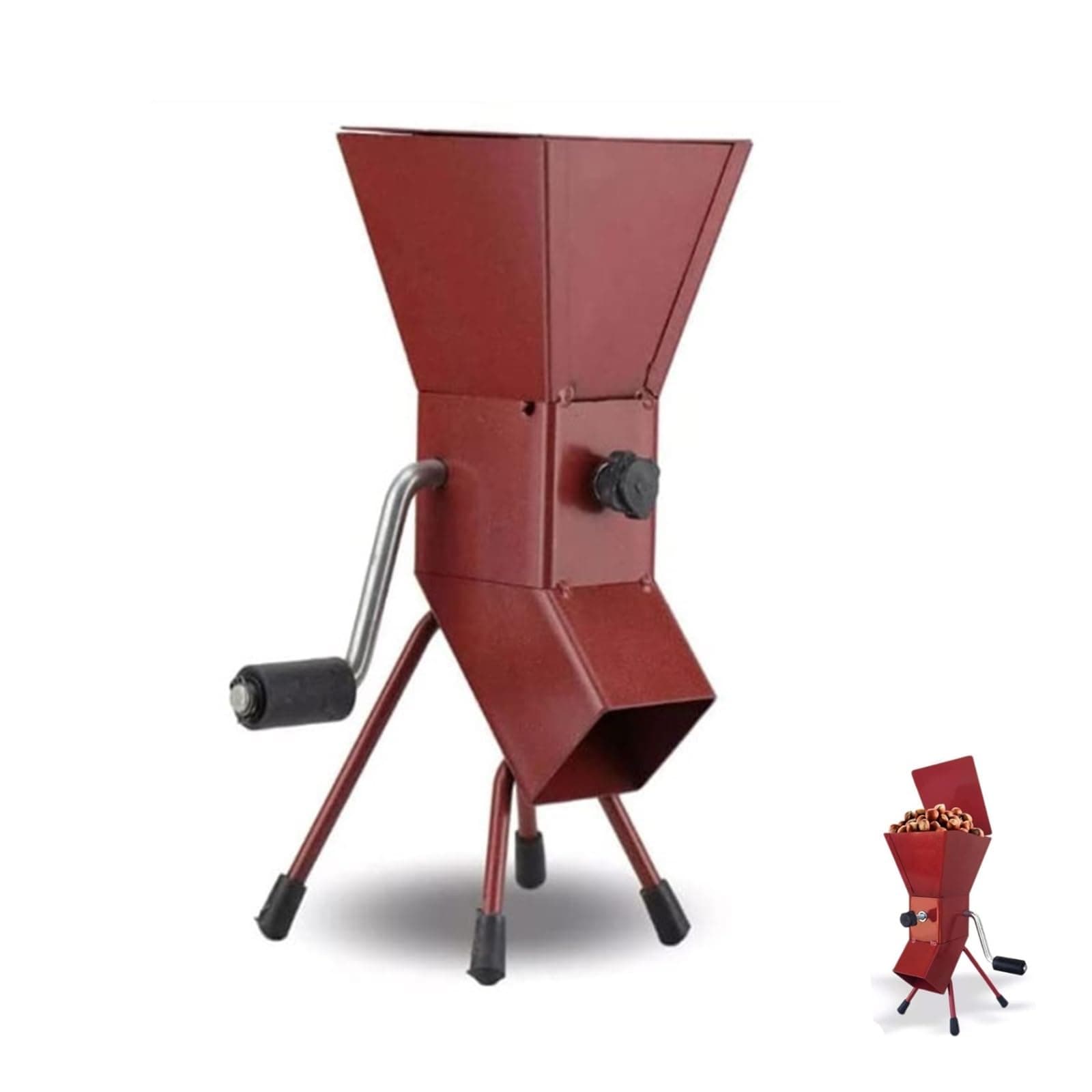 Hand Crank Nutcracker Tool,Adjustable Nut Cracker Sheller,Metal Walnut Cracker Tool,Easy Cracking Nuts,Pecan,Hazelnuts,Almonds,Walnu (Color : A-1PCS)