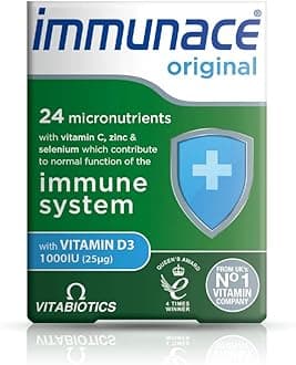 Immunace Original 30 Tablets |Nutritional Support for Immune System with 24 Micronutrients- Vitamin C, Zinc, Selenium and Vitamin D3 1000iu