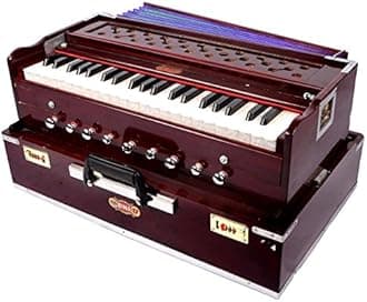 Bina LATEST ORIGINAL 17DX PRO-GRADE INDIAN PORTABLE 9-STOPPER TEAK HARMONIUM w COUPLER + BAG