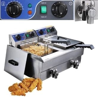 20L Commercial Deep Fryer w/ Timer and Drain Fast Food French Frys Electric