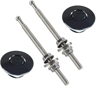 2Pack Quick Release Latch Lock Clip Push Button Bonnet Kit 1.5in/38mm Diameter Universal Aluminum Alloy Quick Latch Lock for Bumper License Plate Hood or Various DIY(2Pack-Black Plus)