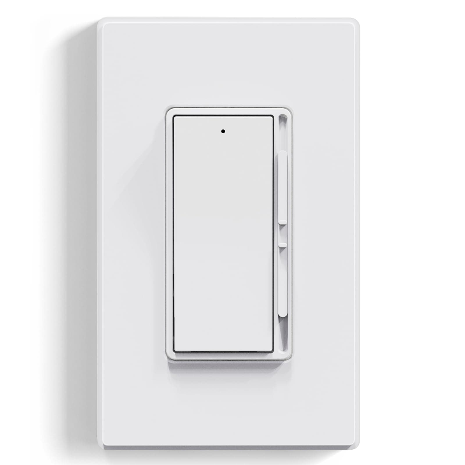 Digital Dimmer Light Switch for 300W Dimmable LED/CFL Lights and 600W Incandescent/Halogen, Single Pole/3-Way LED Slide Dimmer Light Switch, Wall Plate Included, UL Listed, 1 Pack, Matte White
