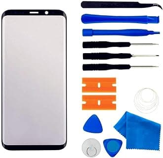 Original Galaxy S9 Screen Replacement Front Outer Lens Glass Screen Replacement Repair Kit for Samsung Galaxy S9 G960 Series (Galaxy S9 5.8 inch Black)