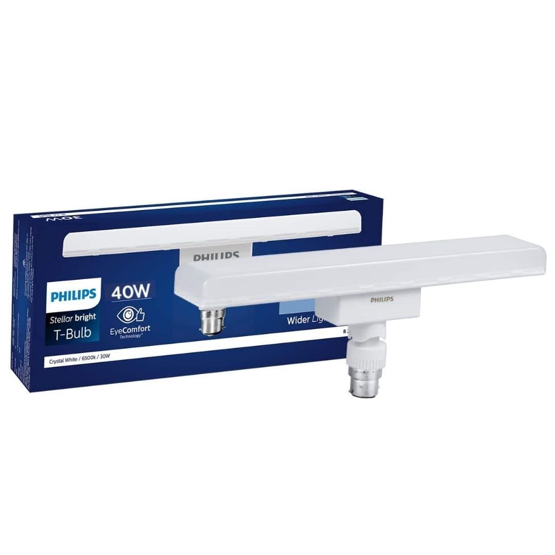 Philips Stellar Bright 40-watt LED T-Bulb, Base B22 (Crystal White) - Pack of 1