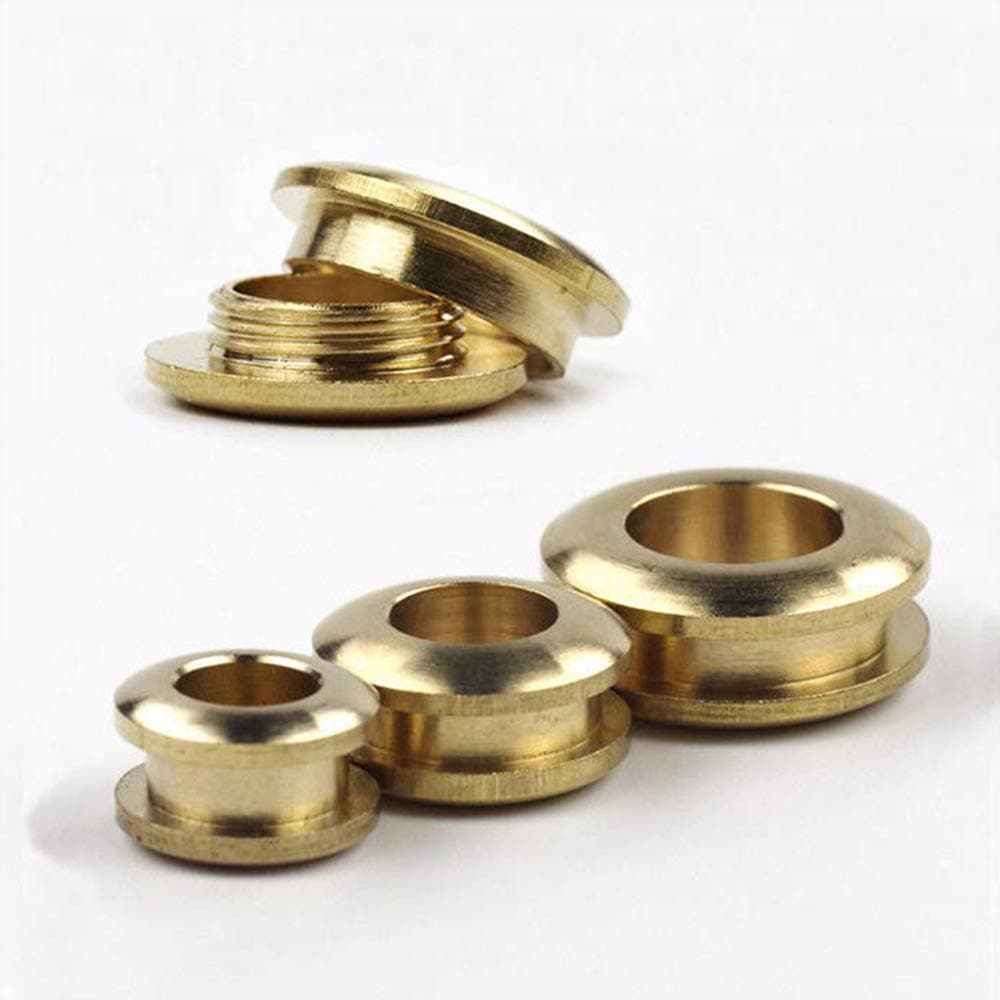 Solid Brass Screw Back Eyelets with Washer Grommets Leather Craft Accessory for Bag Garment Shoe Clothes Jeans Decoration,10 x 5mm