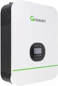 Talmage Scomb Growatt Inverter 5000W Solar Inverter 48V 230VAC Off-Grid with WIFI Built-in MPPT Solar Charger Controller, Pure sine wave output charge controller Combine Off-Grid Inverter for Home