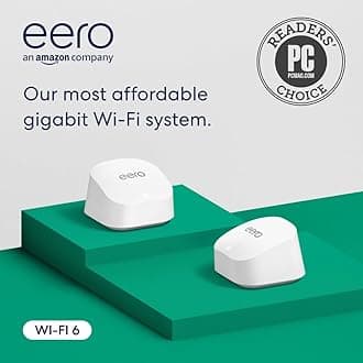 Amazon eero 6+ mesh Wi-Fi router | 1.0 Gbps Ethernet | Coverage up to 280 m2 | Connect 75+ devices | 2-Pack | 2022 release