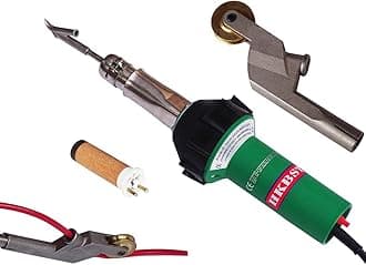 230V 1600W Vinyl Plastic Floor Hot Air Welding Gun with 1PC Welding Tip with Brass Penny Roller for Flooring Welding Rods