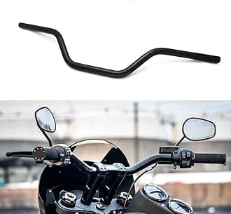 Motorcycle Handlebar 7/8" 22mm Cafe Racer Handlebars Drag Bars Universal For Cafe Race Bobber Motocross Dirt Pit Bike ATV Ebike Mini Bike Black