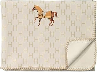 Croker Horse 35x71'' Throw Blanket Shawl - Yellow Horse Soft Thickened Sheep Cashmere Blanket for Living Room Office Car Leisure Travel